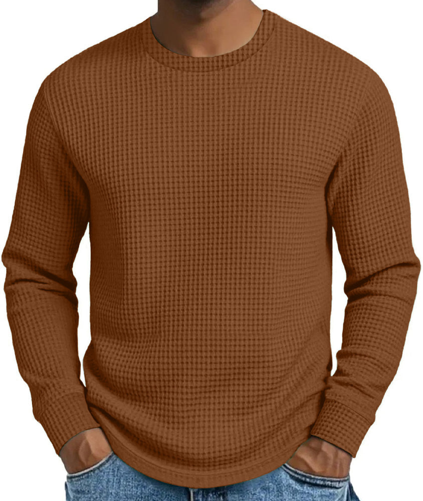 🔥 Nur heute 50 %! Freizeit-Sweatshirt für Herren, schmal geschnitten, Rundhalsausschnitt, langärmelig
