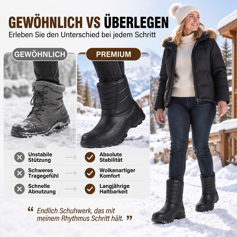 🎁Neu eingetroffen: 50% Rabatt! Unisex wasserdichte Schneestiefel mit Plüschfutter