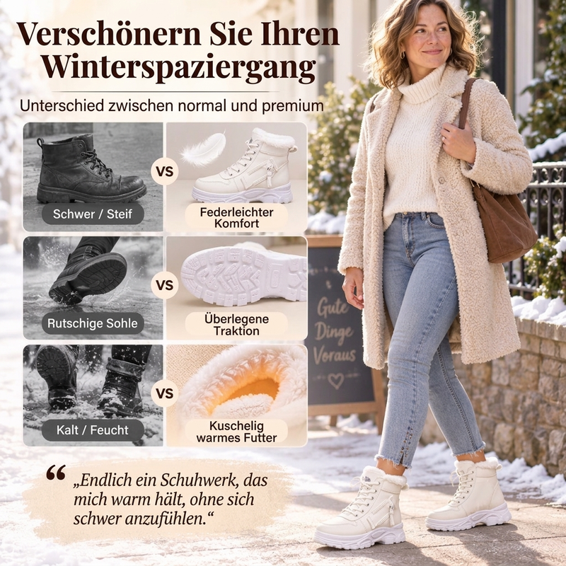 🔥Beliebtes Produkt! Nur kurze Zeit reduziert!🔥 Warme Winter-Stiefeletten für Damen mit Plüschfutter