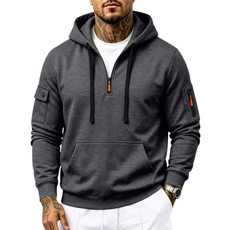 ✨Neu eingetroffen✨Herren-Sweatshirt mit Kapuze, schweres Fleecefutter, lockere Passform, lässige Arbeitskleidung für Herbst und Winter