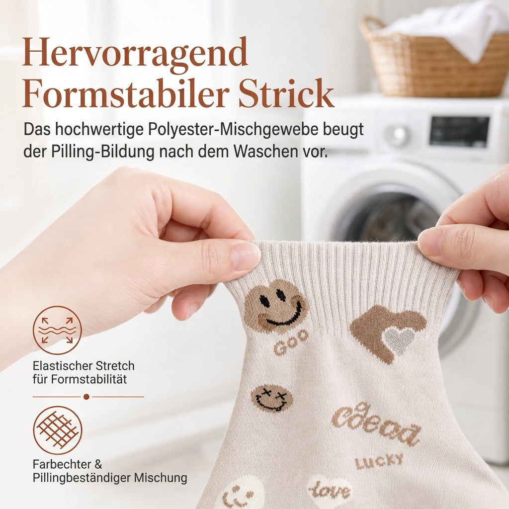 ⏰ Countdown läuft – 50% nur noch 3 Tage! Damen niedliche, gemusterte Knöchelsocken, dünne, atmungsaktive, rutschfeste Kurzsocken