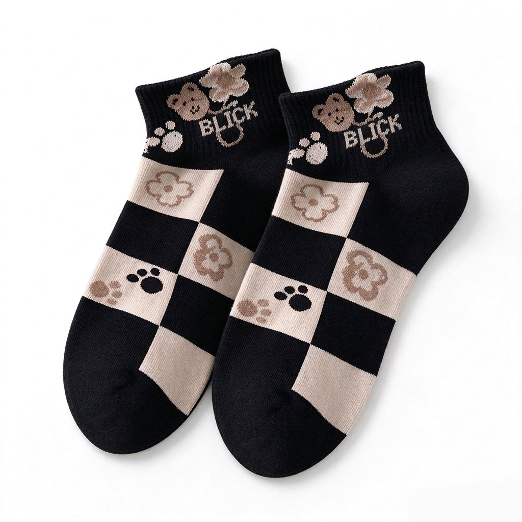 ⏰ Countdown läuft – 50% nur noch 3 Tage! Damen niedliche, gemusterte Knöchelsocken, dünne, atmungsaktive, rutschfeste Kurzsocken