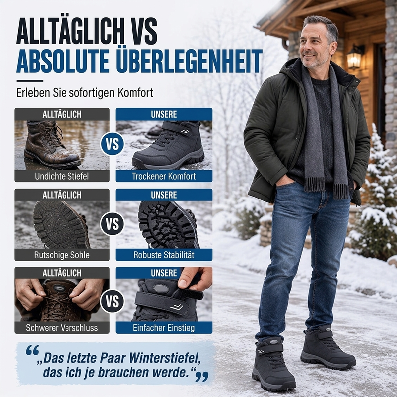 ⚡Flash-Sale! Solange der Vorrat reicht!⚡ Winterliche Schneestiefel für Herren mit Plüschfutter