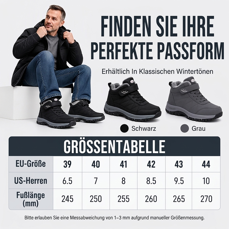 ⚡Flash-Sale! Solange der Vorrat reicht!⚡ Winterliche Schneestiefel für Herren mit Plüschfutter