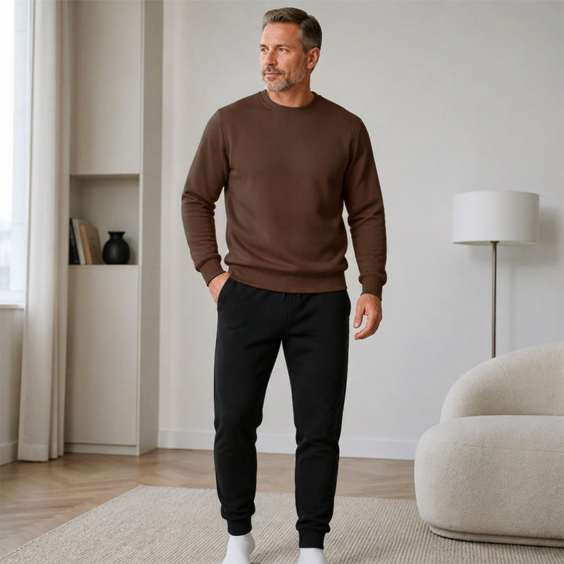 Warme Winter-Sweatshirt- und Sweathosen-Set für Herren