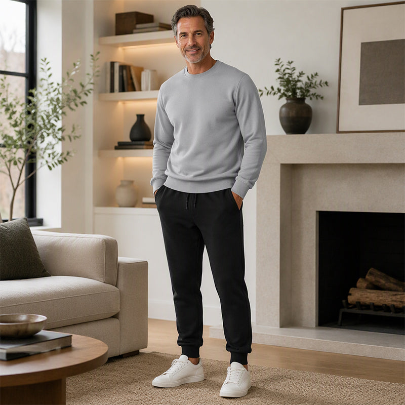 Warme Winter-Sweatshirt- und Sweathosen-Set für Herren
