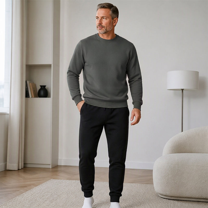 Warme Winter-Sweatshirt- und Sweathosen-Set für Herren