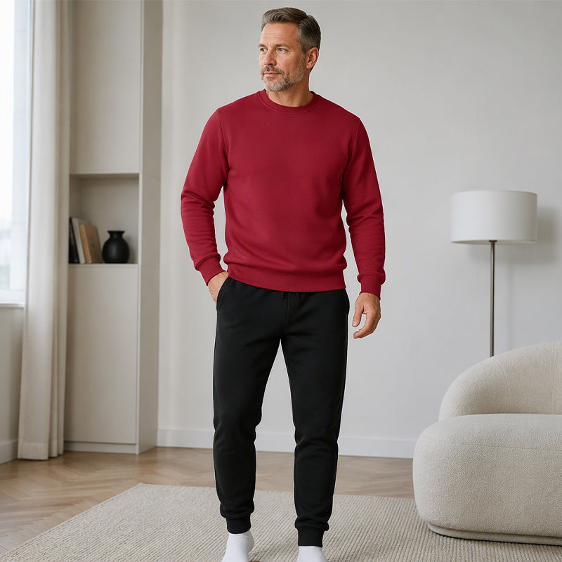 Warme Winter-Sweatshirt- und Sweathosen-Set für Herren