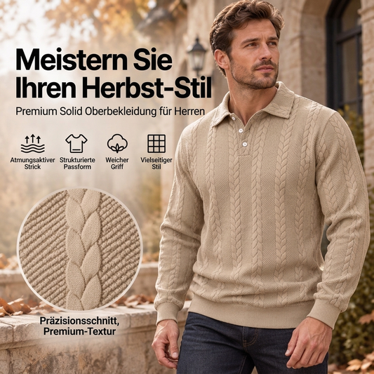 🥳Über 50.000 verkauft!🥳 Freizeit-Oberteil für Herren mit Jacquard-Kabelstricktextur