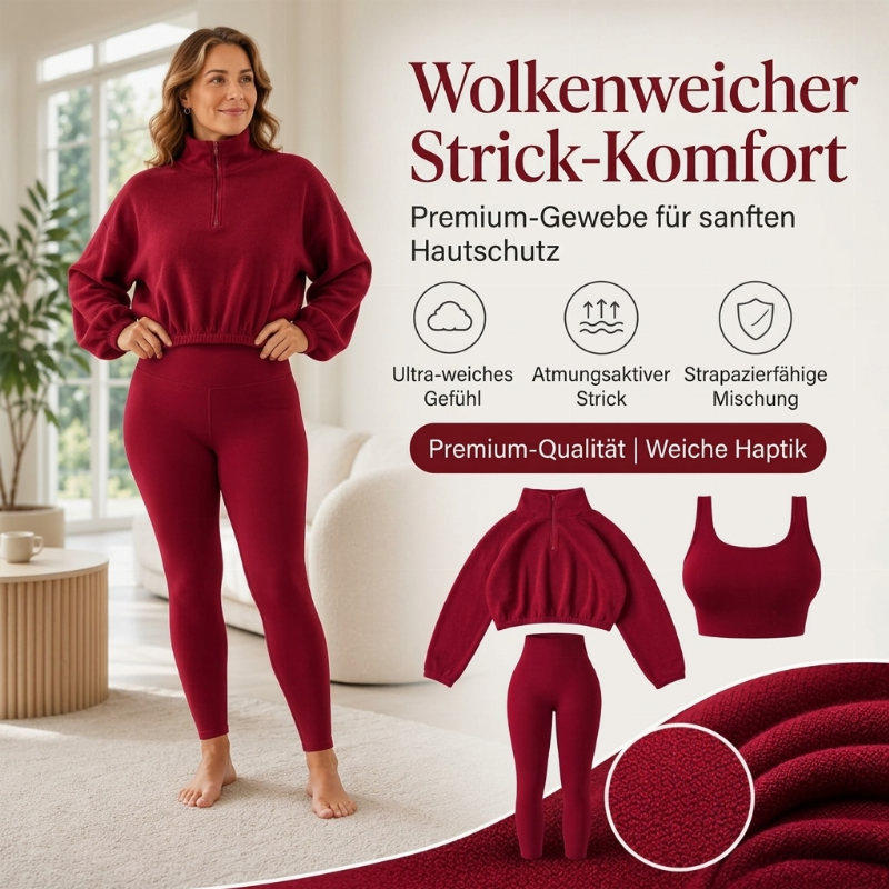 ✨ Neu Eingetroffen – Jetzt Versandkostenfrei!✈Gemütliches 3-teiliges Sportset für Damen