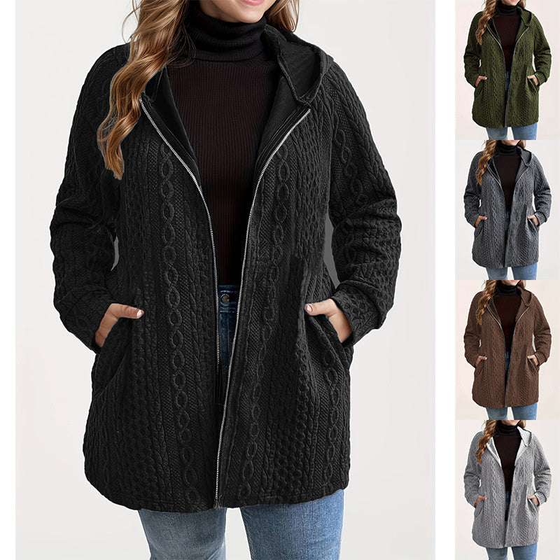 📢Heiß begehrt!📢 Jacke mit Kapuze in lockerer Passform und strukturiertem Gewebe
