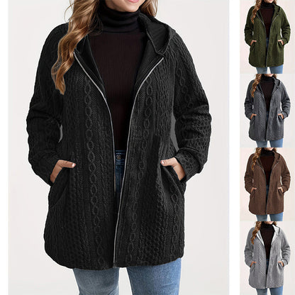 📢Heiß begehrt!📢 Jacke mit Kapuze in lockerer Passform und strukturiertem Gewebe
