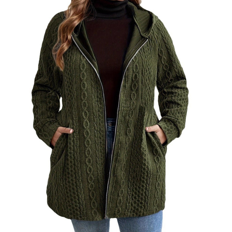 📢Heiß begehrt!📢 Jacke mit Kapuze in lockerer Passform und strukturiertem Gewebe