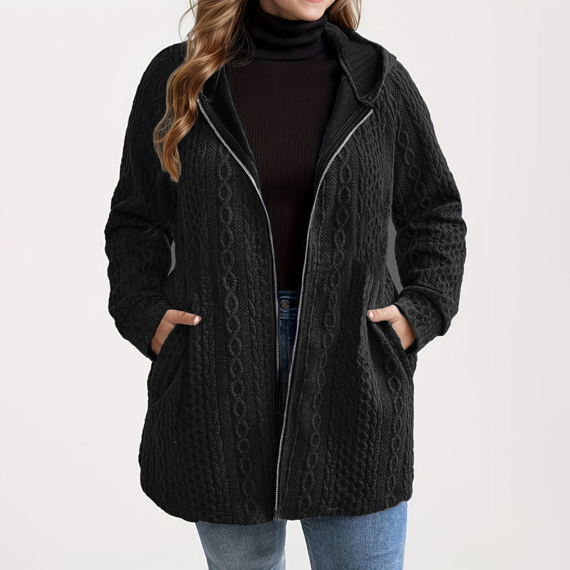 📢Heiß begehrt!📢 Jacke mit Kapuze in lockerer Passform und strukturiertem Gewebe