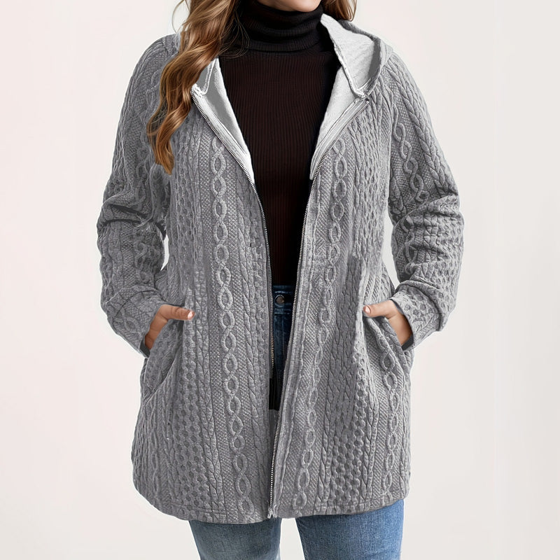 📢Heiß begehrt!📢 Jacke mit Kapuze in lockerer Passform und strukturiertem Gewebe