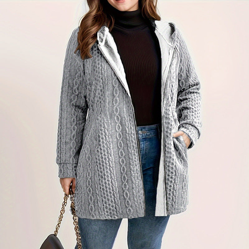 📢Heiß begehrt!📢 Jacke mit Kapuze in lockerer Passform und strukturiertem Gewebe