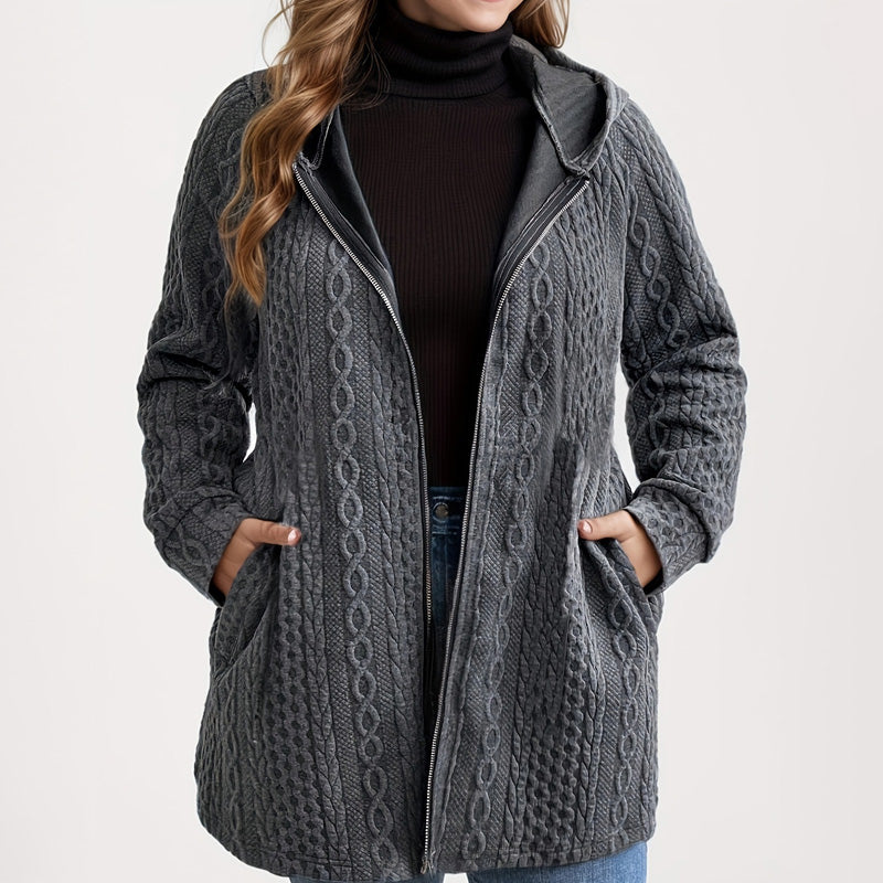 📢Heiß begehrt!📢 Jacke mit Kapuze in lockerer Passform und strukturiertem Gewebe