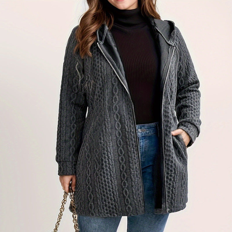 📢Heiß begehrt!📢 Jacke mit Kapuze in lockerer Passform und strukturiertem Gewebe