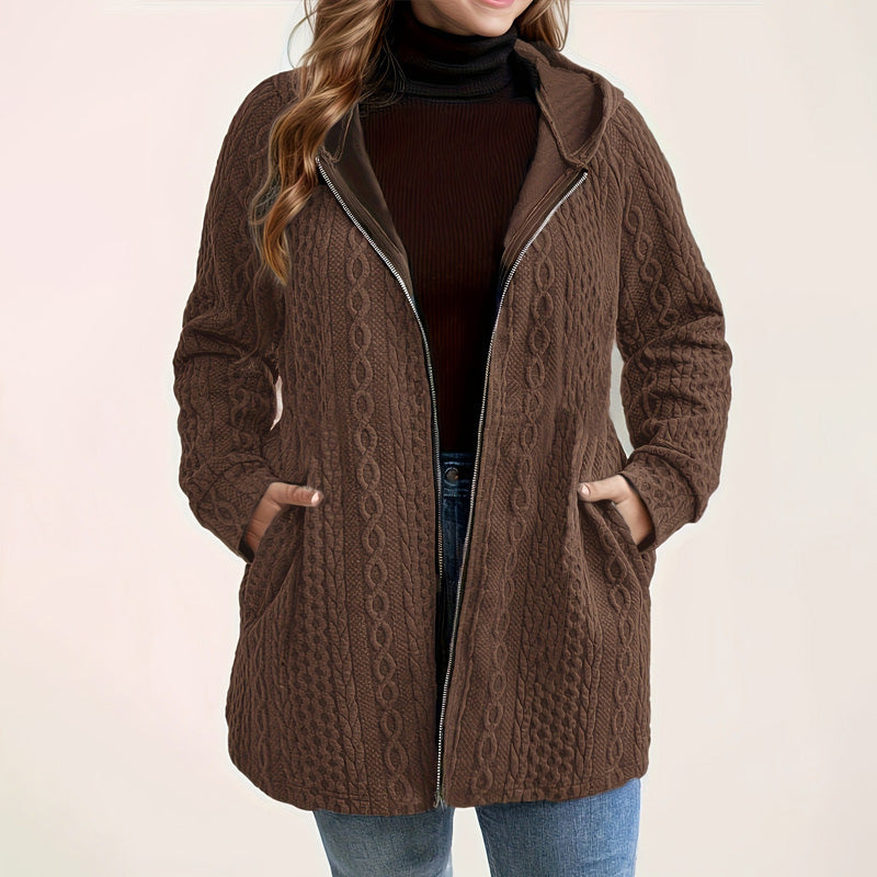 📢Heiß begehrt!📢 Jacke mit Kapuze in lockerer Passform und strukturiertem Gewebe