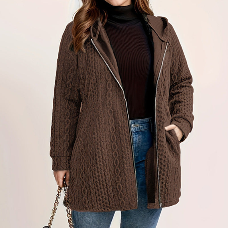 📢Heiß begehrt!📢 Jacke mit Kapuze in lockerer Passform und strukturiertem Gewebe