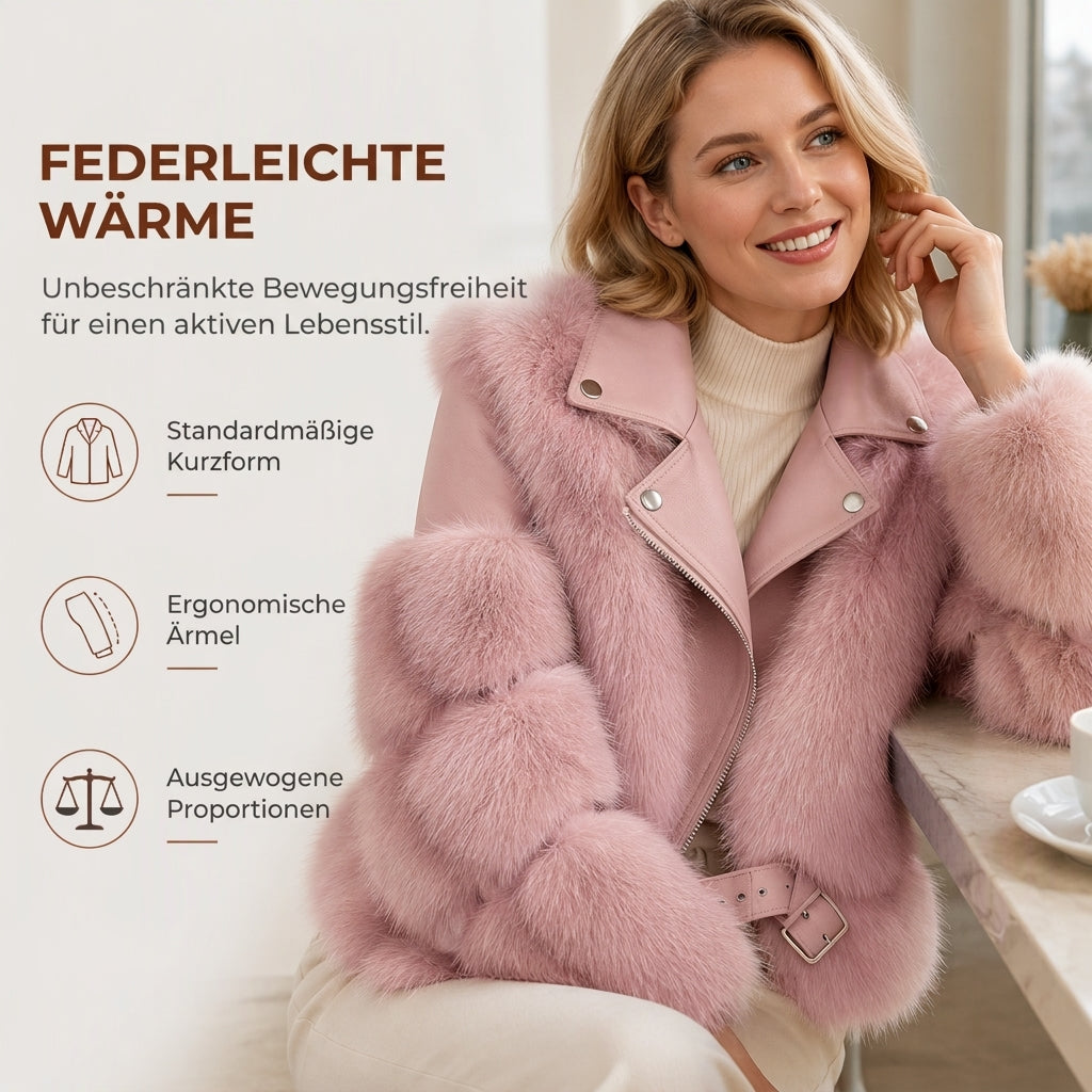 ✨Neu Eingetroffen! Damen Kunstfell Kurzmantel Wintermantel