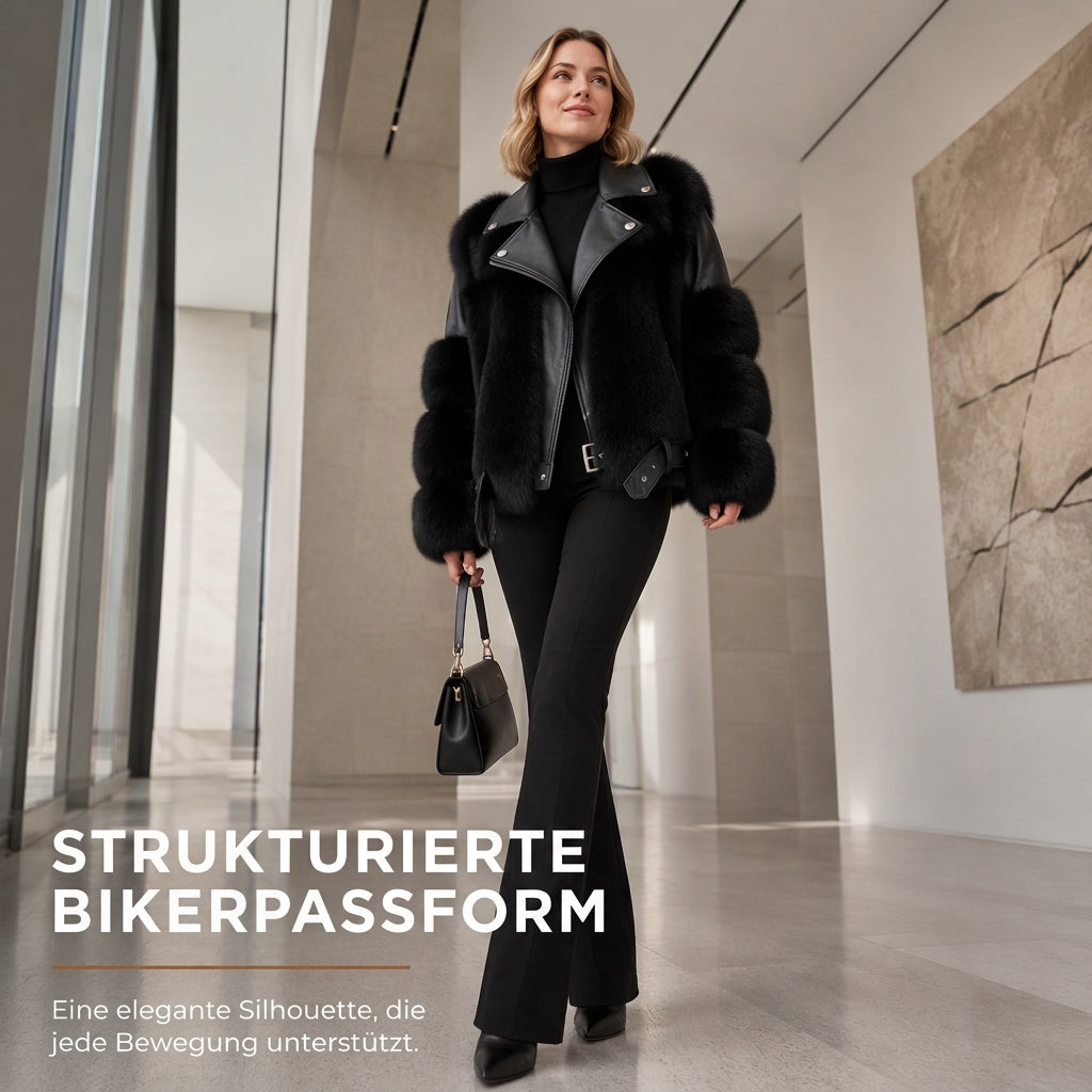 ✨Neu Eingetroffen! Damen Kunstfell Kurzmantel Wintermantel