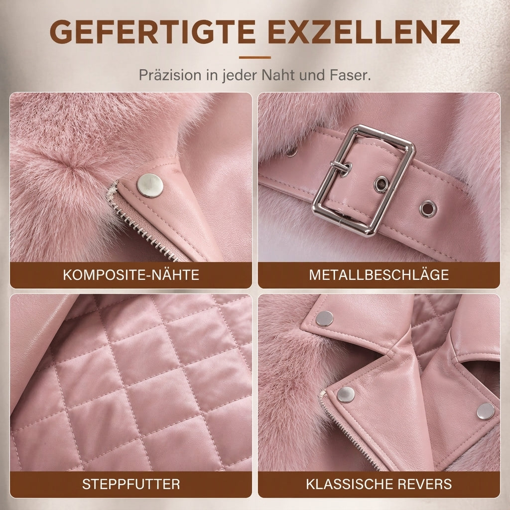 ✨Neu Eingetroffen! Damen Kunstfell Kurzmantel Wintermantel