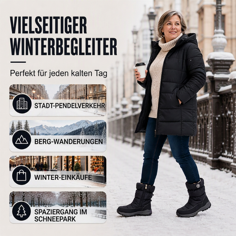 🎉Top Angebot! Jetzt kaufen!🎉 Damen Winter-Mittelkalbs rutschfeste Schneestiefel