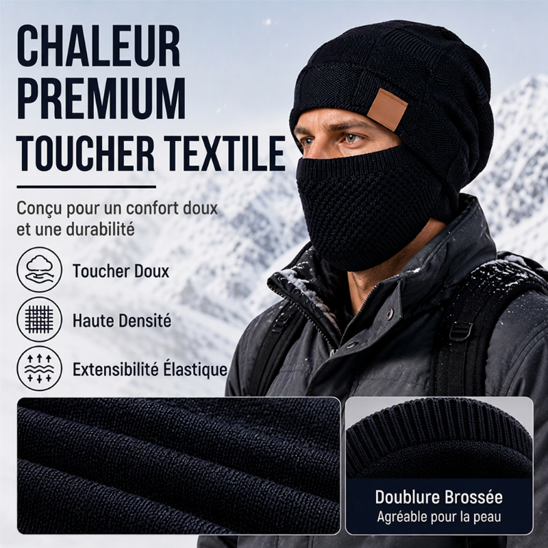 🔥Räumungsverkauf🔥Thermische Wintermütze mit integrierter Gesichtsmaske