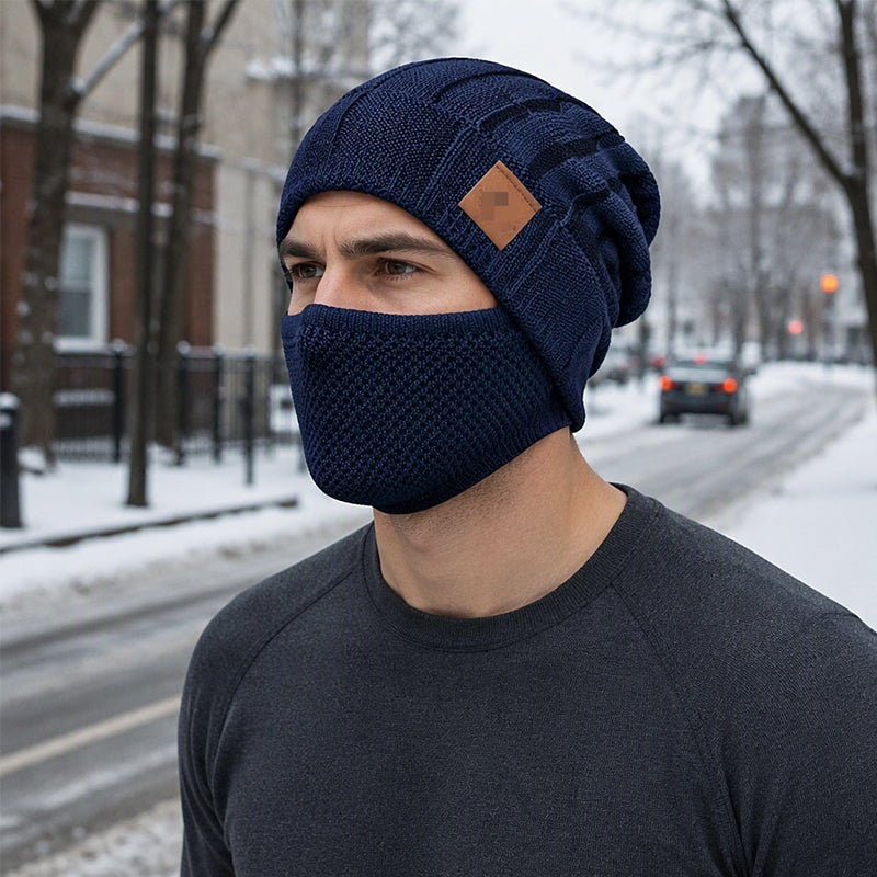 🔥Räumungsverkauf🔥Thermische Wintermütze mit integrierter Gesichtsmaske