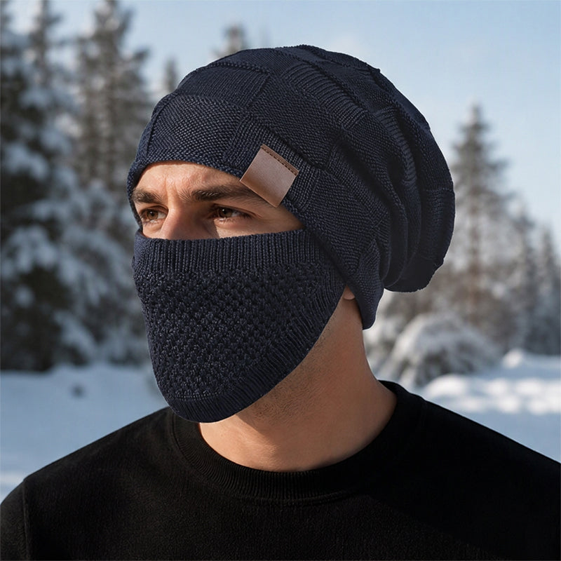 🔥Räumungsverkauf🔥Thermische Wintermütze mit integrierter Gesichtsmaske