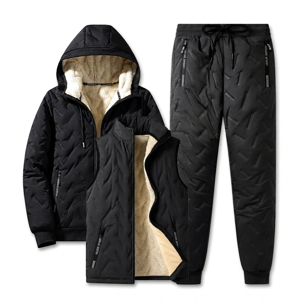 ✨ Neu eingetroffen – jetzt versandkostenfrei!✈Winter-Set für Herren: Gepolsterte Kapuzenjacke und Hose