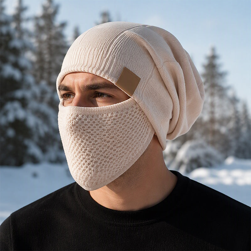 🔥Räumungsverkauf🔥Thermische Wintermütze mit integrierter Gesichtsmaske