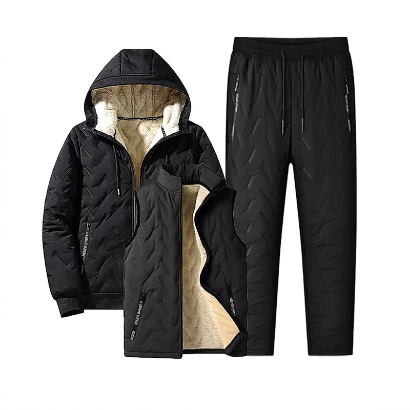 ✨ Neu eingetroffen – jetzt versandkostenfrei!✈Winter-Set für Herren: Gepolsterte Kapuzenjacke und Hose