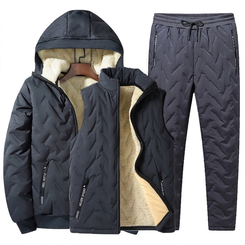 ✨ Neu eingetroffen – jetzt versandkostenfrei!✈Winter-Set für Herren: Gepolsterte Kapuzenjacke und Hose