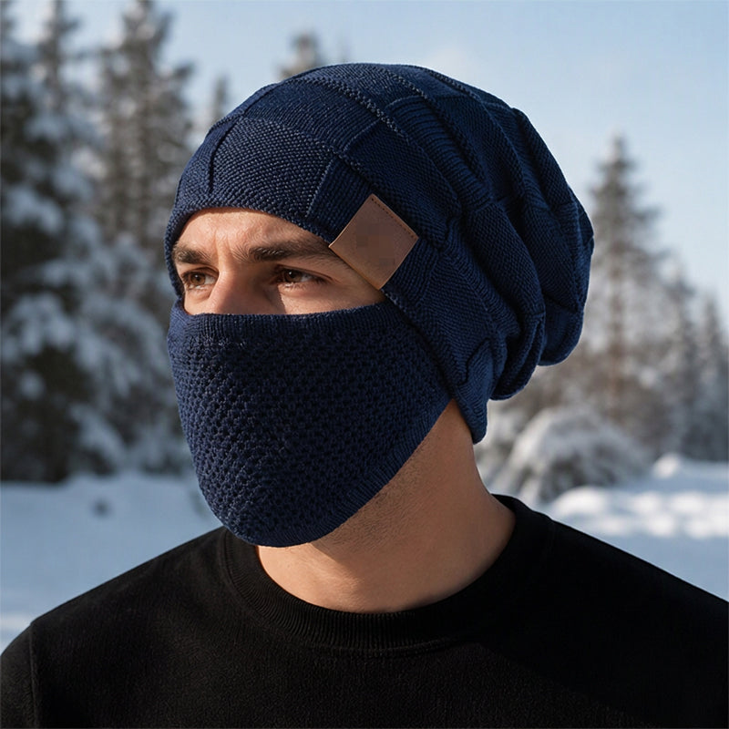🔥Räumungsverkauf🔥Thermische Wintermütze mit integrierter Gesichtsmaske