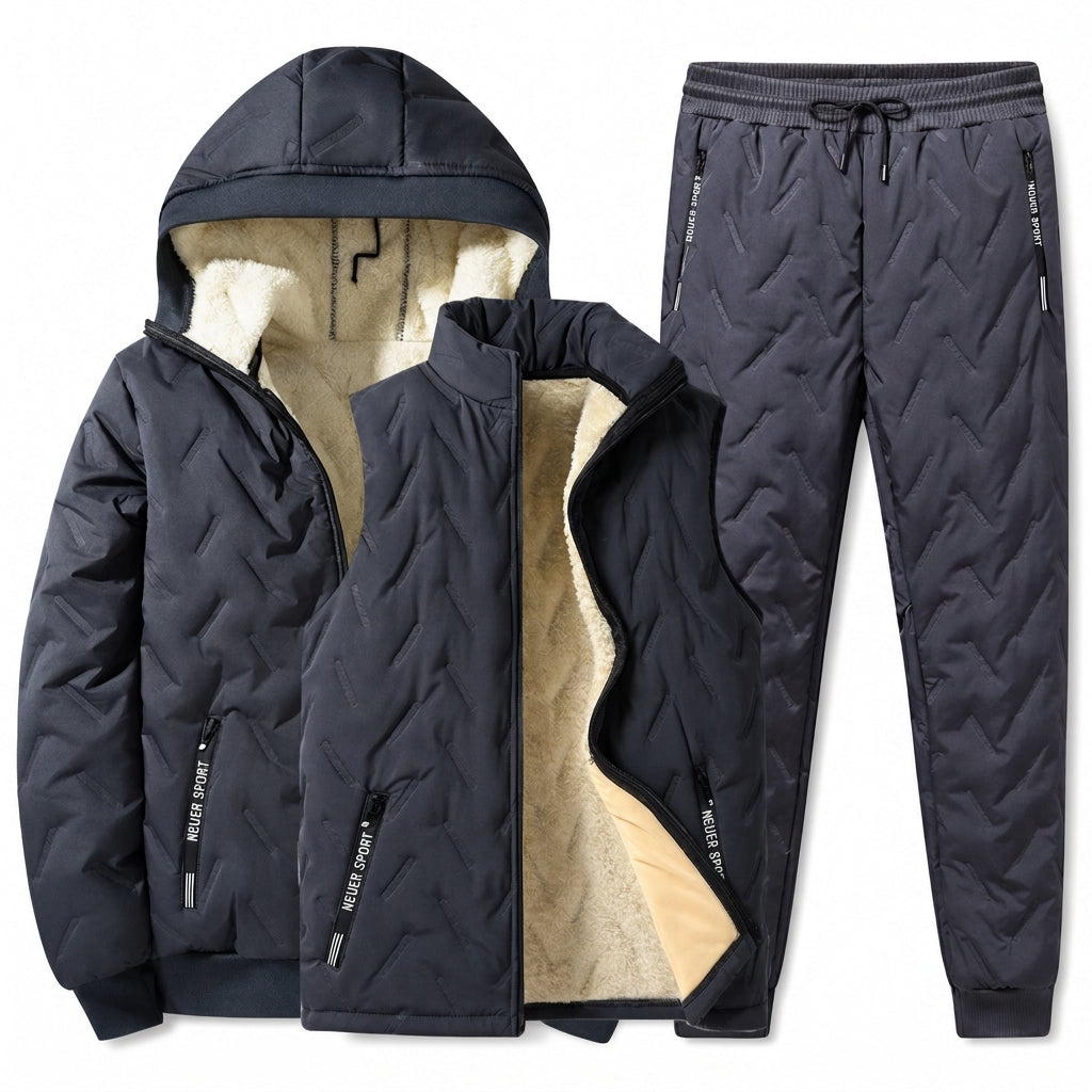 ✨ Neu eingetroffen – jetzt versandkostenfrei!✈Winter-Set für Herren: Gepolsterte Kapuzenjacke und Hose