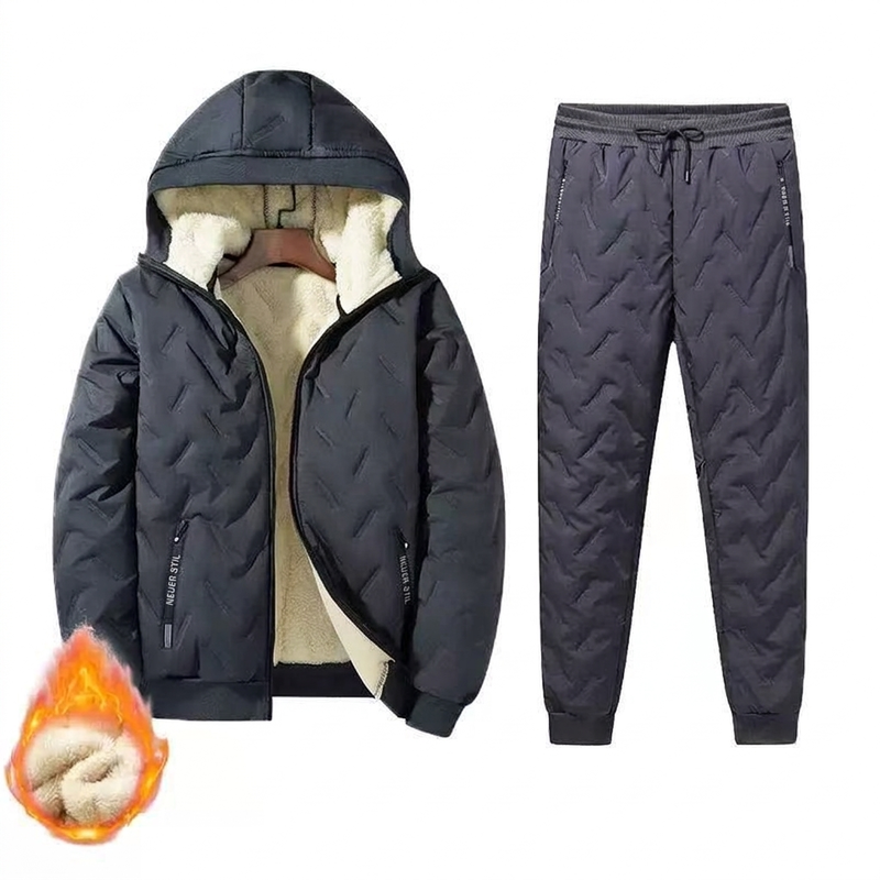 ✨ Neu eingetroffen – jetzt versandkostenfrei!✈Winter-Set für Herren: Gepolsterte Kapuzenjacke und Hose