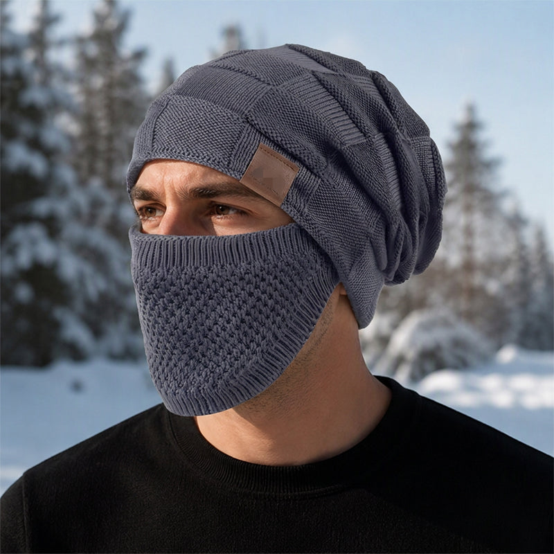🔥Räumungsverkauf🔥Thermische Wintermütze mit integrierter Gesichtsmaske
