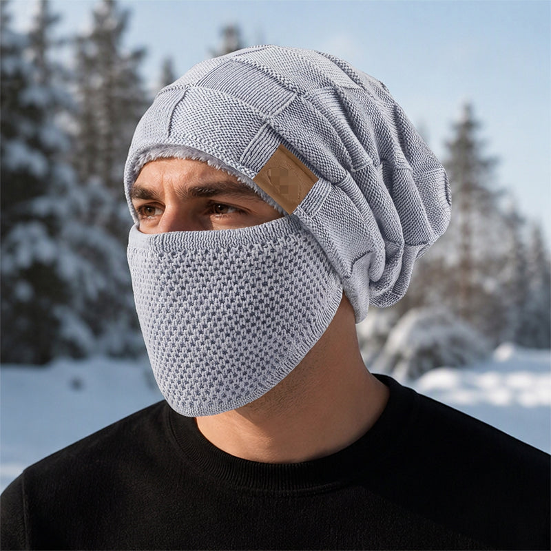 🔥Räumungsverkauf🔥Thermische Wintermütze mit integrierter Gesichtsmaske