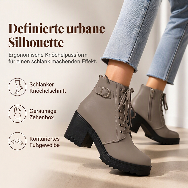 📢Nur heute 50 %! 📢Damen-Stiefeletten mit Blockabsatz und Plateausohle
