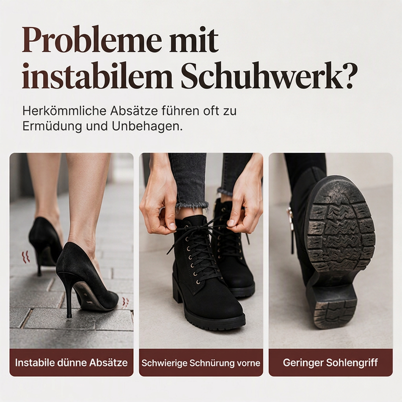 📢Nur heute 50 %! 📢Damen-Stiefeletten mit Blockabsatz und Plateausohle