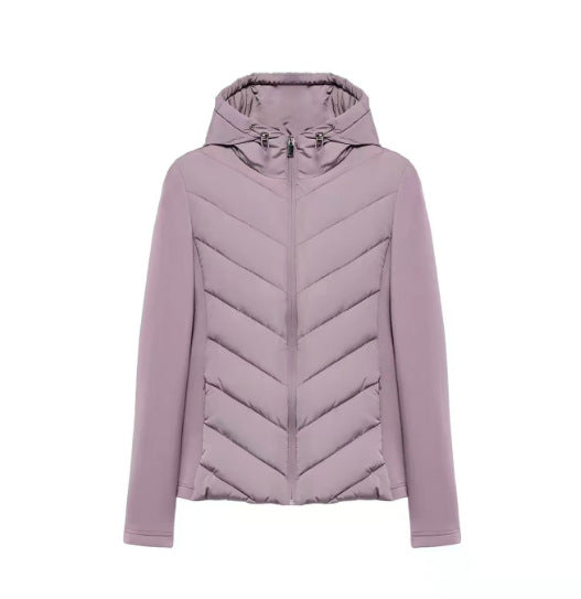 🎁Neu eingetroffen: 50% Rabatt! Damen Kapuze Patchwork gesteppte Wattierte Jacke