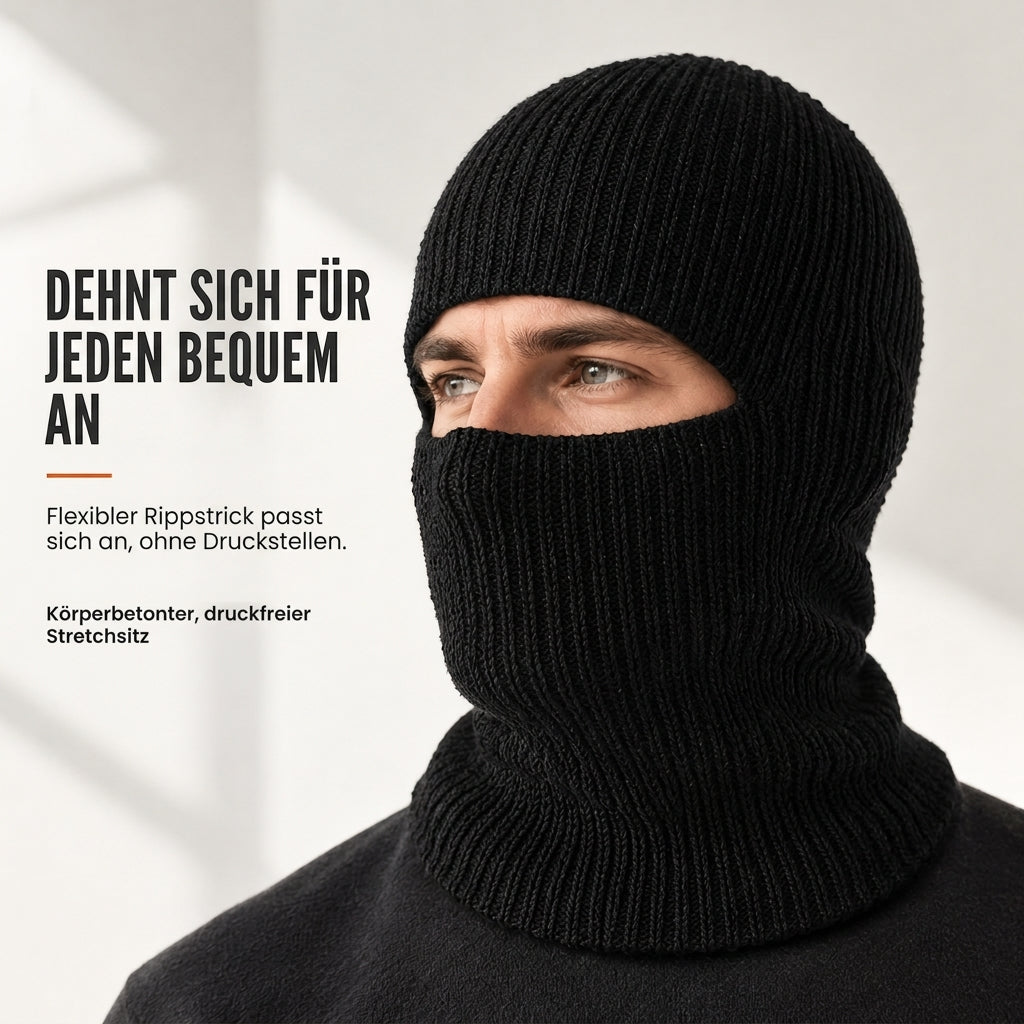 ⏰Countdown läuft! Aktion endet bald!⏰ Warme gestrickte Sturmhaube für Herren, winddichte Wintermütze und Kaltwetter-Gesichtsmaske mit Kapuze