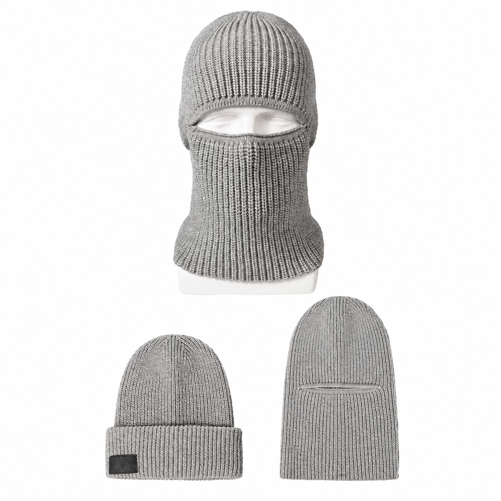 ⏰Countdown läuft! Aktion endet bald!⏰ Warme gestrickte Sturmhaube für Herren, winddichte Wintermütze und Kaltwetter-Gesichtsmaske mit Kapuze