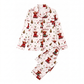 🌲Frühzeitiger Weihnachtsrabatt: 50% Rabatt!🌲Damen Weihnachts-Pyjama-Set mit Langarm und Schlitzkragen