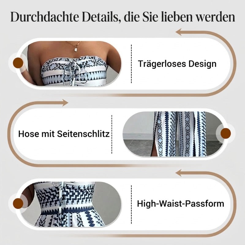 👗 50% RABATT! ✨ Damen Jumpsuit schulterfrei floral im Boho-Stil – Eleganter Sommer-Overall mit Bardot-Ausschnitt – Fließend, leicht & perfekt für Festivals, Strand oder romantische Sommerabende 🌸
