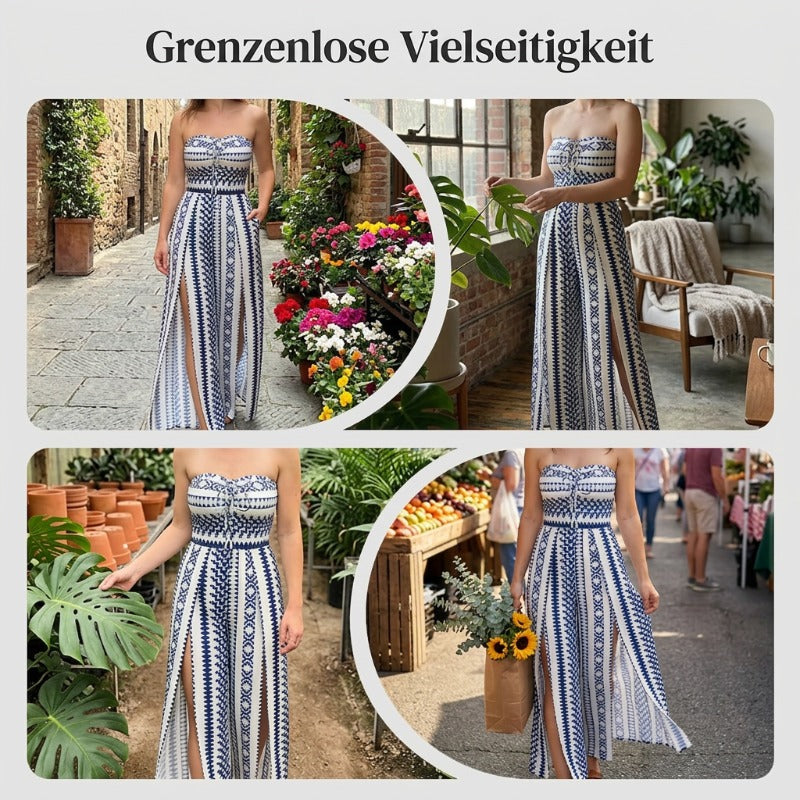 👗 50% RABATT! ✨ Damen Jumpsuit schulterfrei floral im Boho-Stil – Eleganter Sommer-Overall mit Bardot-Ausschnitt – Fließend, leicht & perfekt für Festivals, Strand oder romantische Sommerabende 🌸